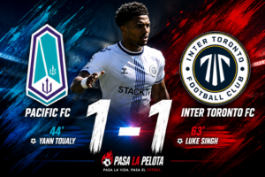 Luke Singh rescata a Inter Toronto con un golazo ante Pacific FC en la Canadian Premier League